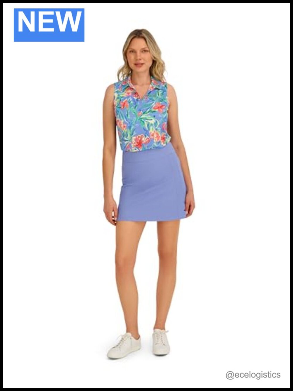 Women's Pull-On Skort UPF 50+ Scalloped Hem Polyester Spandex Active Golf